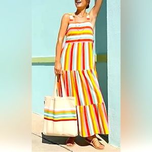 J. Crew stripe maxi dress